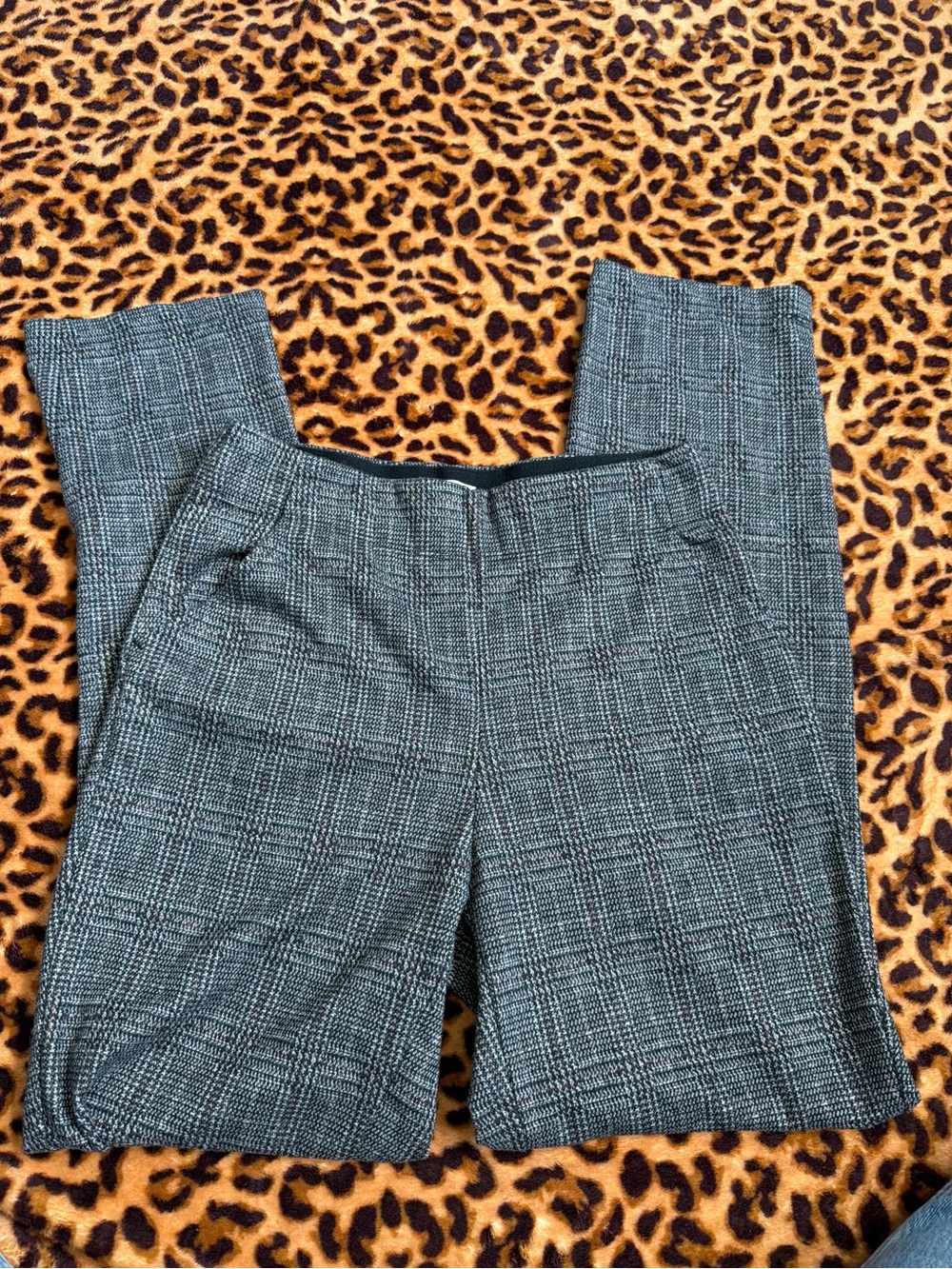Max Studio Gray Plaid Tailored Dress Pants